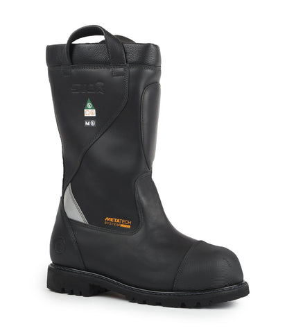 Larch, Black | 9" Nylon Work Boots | Internal Metguard Protection