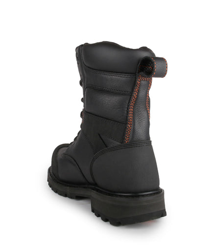 Duncan II, Black | 8” Waterproof Leather Work Boots | Vibram Fire&Ice | 200 g Thinsulate Insulation