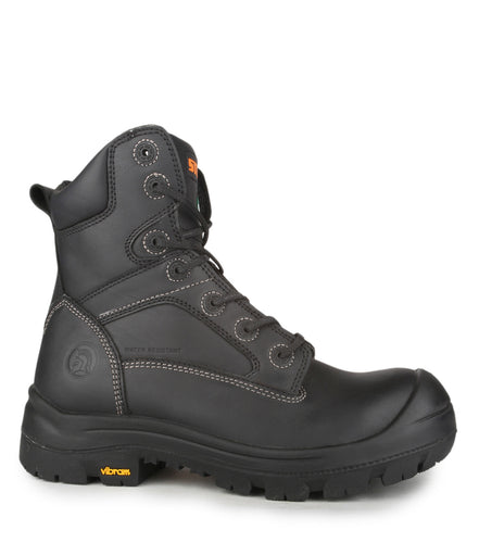 Morgan, Black | 8" Leather Work Boots | Vibram TC4+ Outsole