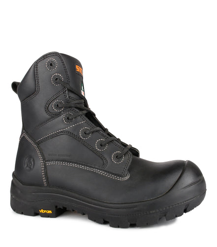 Morgan, Black | 8" Leather Work Boots | Vibram TC4+ Outsole