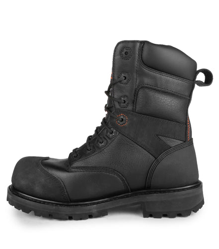 Duncan II, Black | 8” Waterproof Leather Work Boots | Vibram Fire&Ice | 200 g Thinsulate Insulation