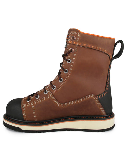 Blacksmith, Brown | 8” Leather Work Boots | Vibram Megagrip Pro | 200 g Thinsulate Insulation