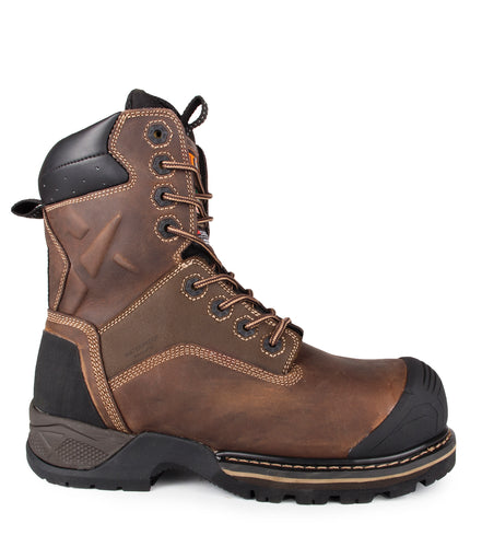 STC Rebel, Brown | 8” Leather Work Boots | Waterproof Membrane | 200 g Thinsulate Insulation