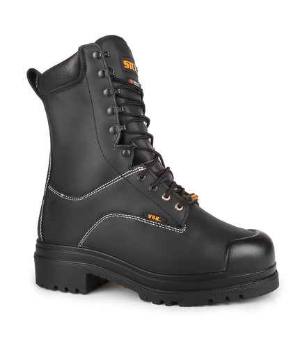 Hardrock, Black | 10" Leather Work Boots | Internal Metguard | 200 g Thinsulate Insulation