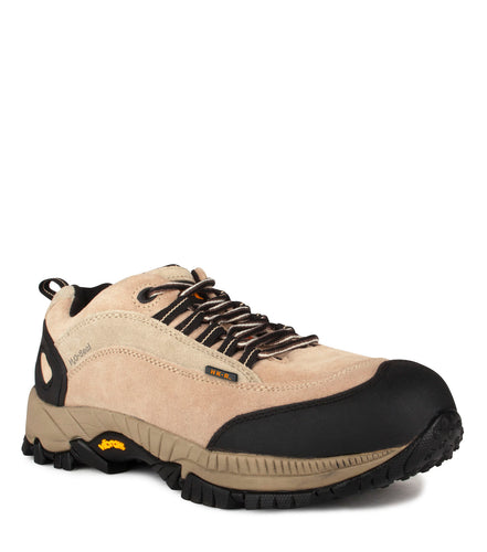 Bruce, Beige | Water resistant suede work shoes | Vibram outsole