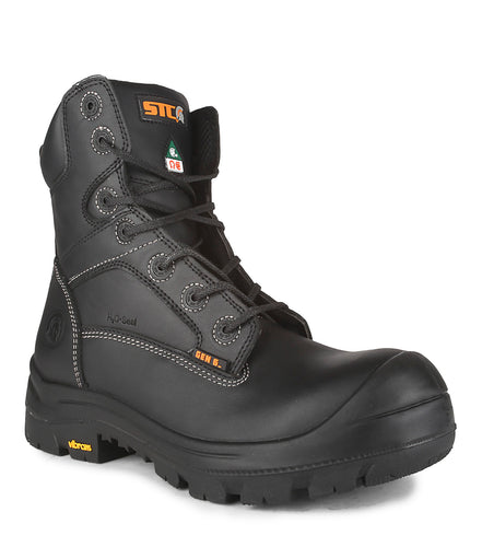 Morgan, Black | 8" Leather Work Boots | Vibram TC4+ Outsole