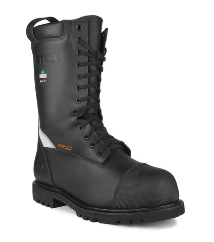 Titanium, Black | 14" Microfiber Work Boots | Vibram Fire&Ice Outsole