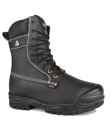 Kimberlite, Black | 9" Leather Work Boots | Internal Metguard