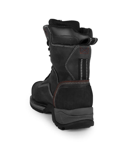 Rebel, Black | 8” Leather Work Boots | Waterproof Membrane