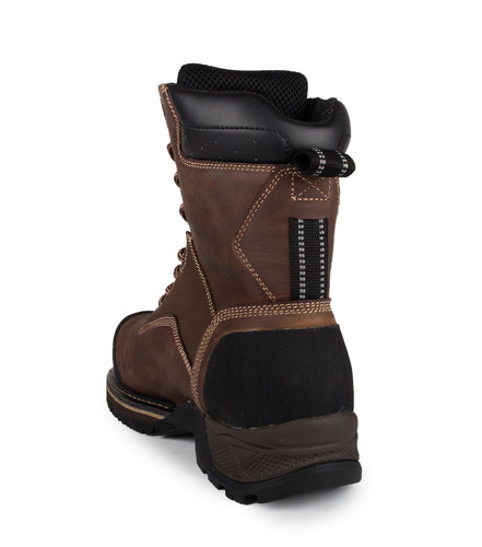 Rebel, Brown | Waterproof & Breathable 8" Leather Work Boots | 200g